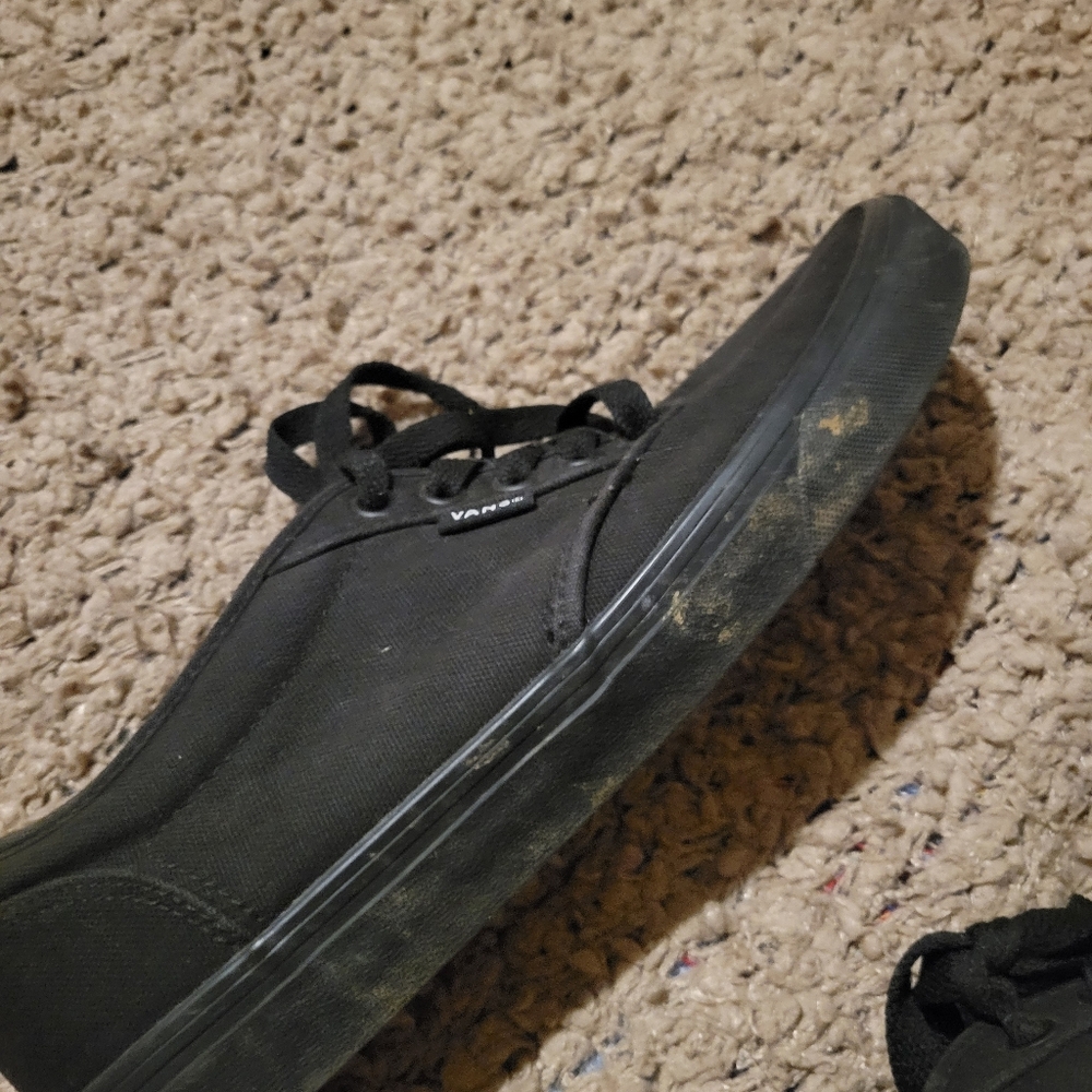 Mens VANS Canvas Shoes Black Size 8.5 - Picture 11 of 15